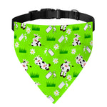 Cartoon Daisy And Cow Pattern Print Over The Collar Dog Bandana