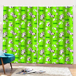 Cartoon Daisy And Cow Pattern Print Pencil Pleat Curtains