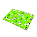 Cartoon Daisy And Cow Pattern Print Pet Cooling Mat Cover