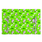Cartoon Daisy And Cow Pattern Print Placemat