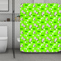 Cartoon Daisy And Cow Pattern Print Polyester Shower Curtain