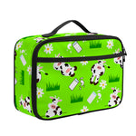 Cartoon Daisy And Cow Pattern Print Portable Lunch Bag