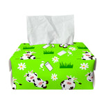 Cartoon Daisy And Cow Pattern Print Rectangle Tissue Box Cover