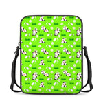 Cartoon Daisy And Cow Pattern Print Rectangular Crossbody Bag