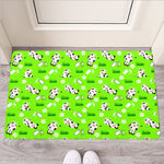 Cartoon Daisy And Cow Pattern Print Rubber Doormat