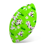 Cartoon Daisy And Cow Pattern Print Rugby Ball