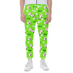 Cartoon Daisy And Cow Pattern Print Scuba Joggers