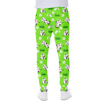 Cartoon Daisy And Cow Pattern Print Scuba Joggers