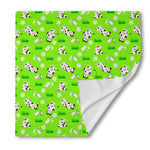 Cartoon Daisy And Cow Pattern Print Silk Bandana