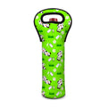 Cartoon Daisy And Cow Pattern Print Single Neoprene Wine Tote
