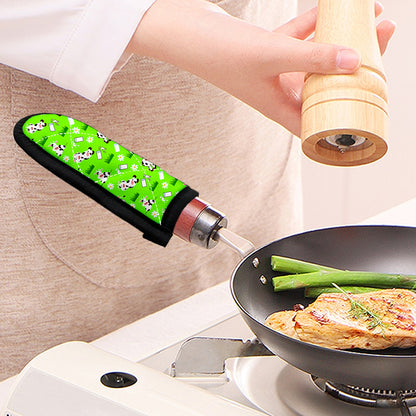 Cartoon Daisy And Cow Pattern Print Skillet Handle Cover