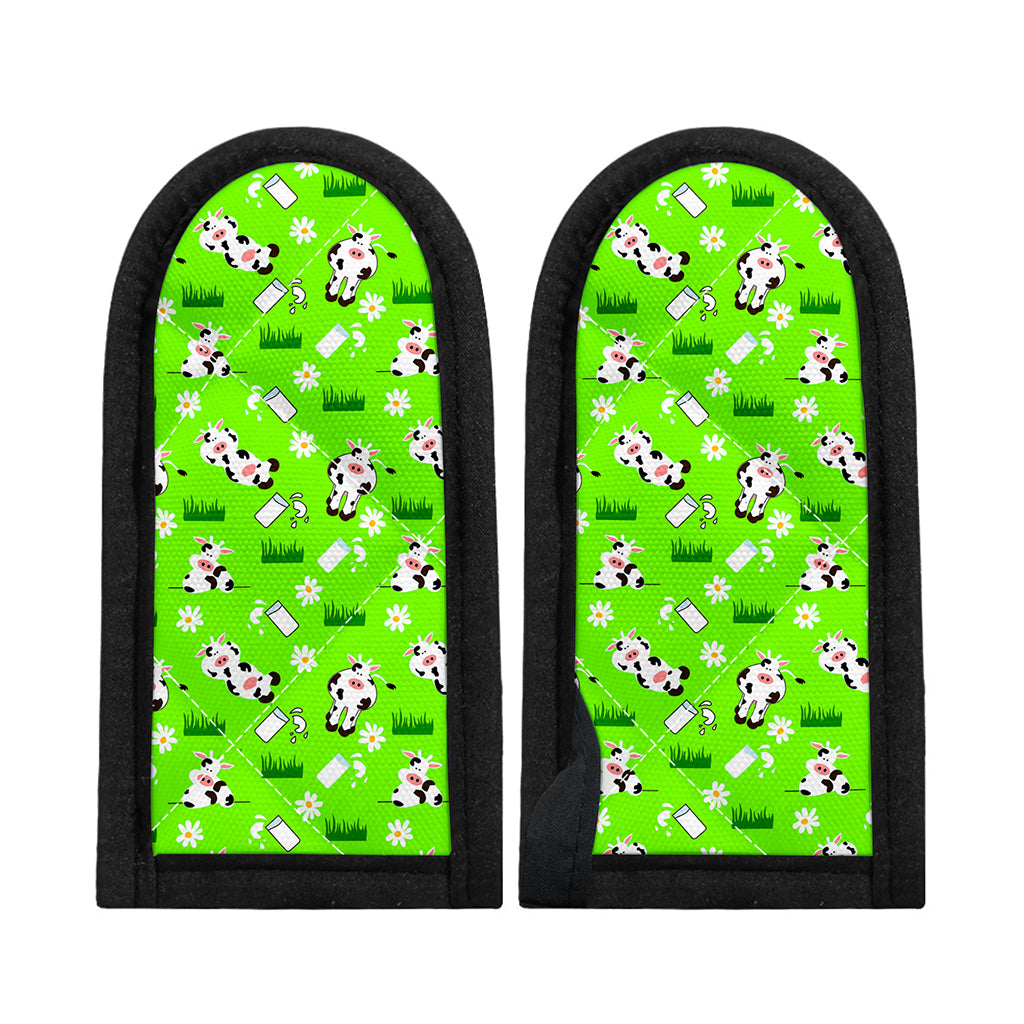 Cartoon Daisy And Cow Pattern Print Skillet Handle Cover