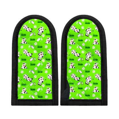 Cartoon Daisy And Cow Pattern Print Skillet Handle Cover