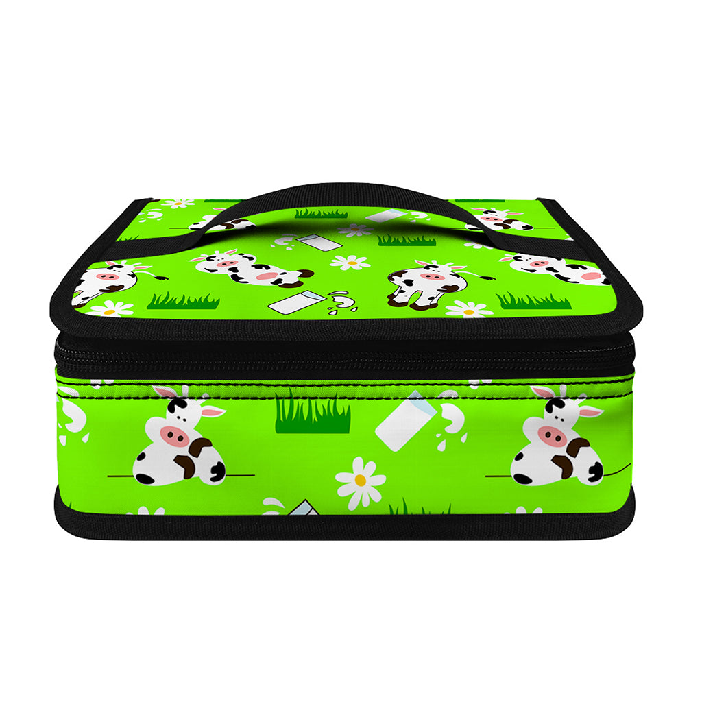 Cartoon Daisy And Cow Pattern Print Small Lunch Bag