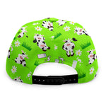 Cartoon Daisy And Cow Pattern Print Snapback Cap