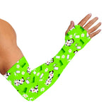 Cartoon Daisy And Cow Pattern Print Sun Protection Arm Sleeves
