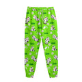 Cartoon Daisy And Cow Pattern Print Sweatpants