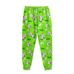 Cartoon Daisy And Cow Pattern Print Sweatpants