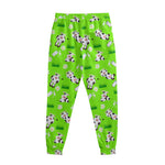Cartoon Daisy And Cow Pattern Print Sweatpants