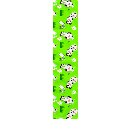Cartoon Daisy And Cow Pattern Print Table Runner
