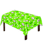 Cartoon Daisy And Cow Pattern Print Tablecloth
