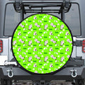 Cartoon Daisy And Cow Pattern Print Tire Cover