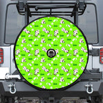 Cartoon Daisy And Cow Pattern Print Tire Cover With Camera Hole