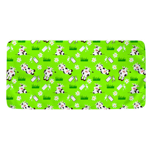 Cartoon Daisy And Cow Pattern Print Towel