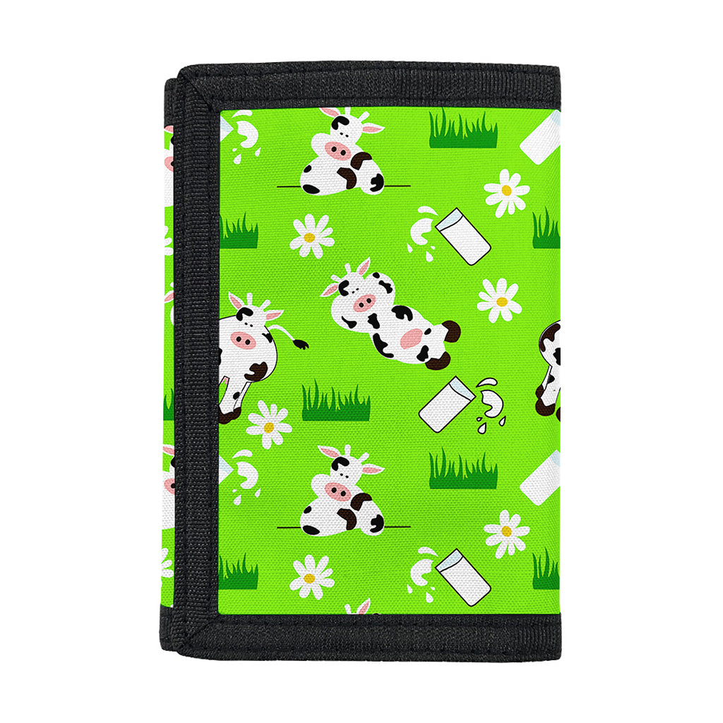 Cartoon Daisy And Cow Pattern Print Trifold Wallet