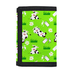 Cartoon Daisy And Cow Pattern Print Trifold Wallet