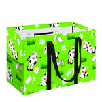 Cartoon Daisy And Cow Pattern Print Utility Tote Bag