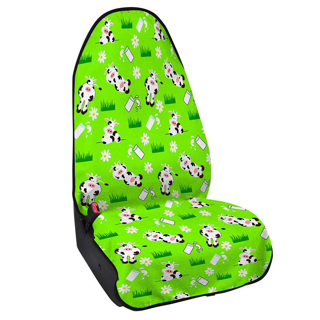 Cartoon Daisy And Cow Pattern Print Waterproof Car Seat Cover