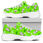Cartoon Daisy And Cow Pattern Print White Chunky Shoes