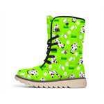 Cartoon Daisy And Cow Pattern Print Winter Boots