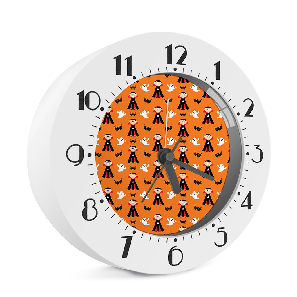 Cartoon Dracula Pattern Print Alarm Clock