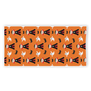 Cartoon Dracula Pattern Print Beach Towel