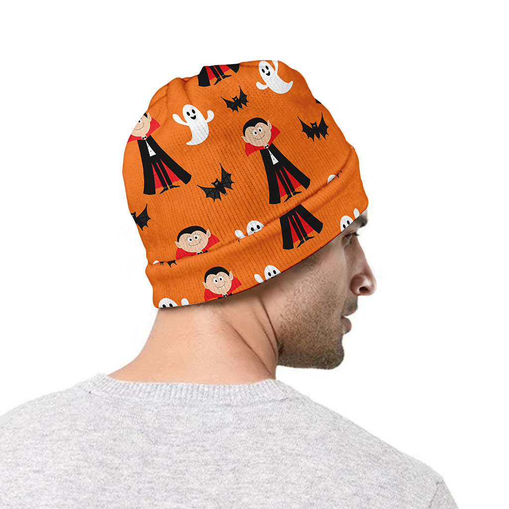 Cartoon Dracula Pattern Print Beanie