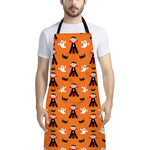 Cartoon Dracula Pattern Print Bib Apron With Pocket