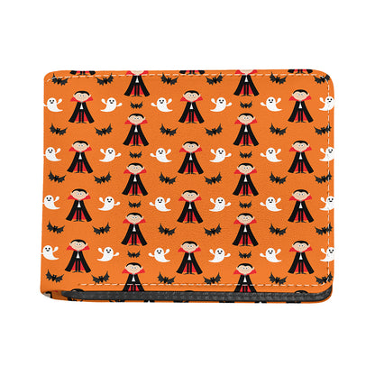 Cartoon Dracula Pattern Print Bifold Wallet