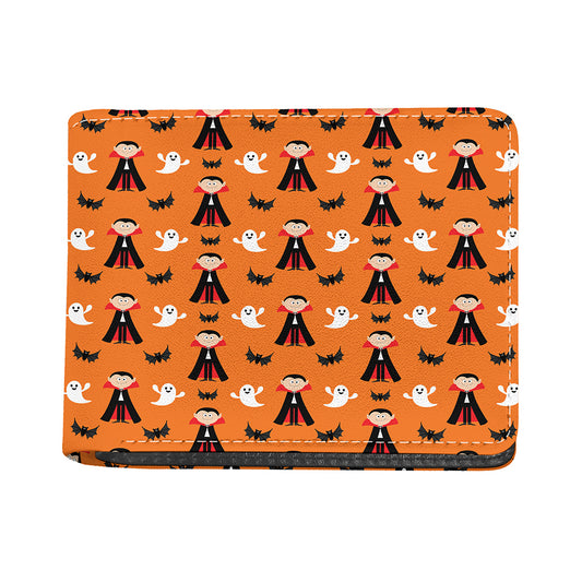 Cartoon Dracula Pattern Print Bifold Wallet
