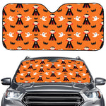 Cartoon Dracula Pattern Print Car Windshield Sun Shade