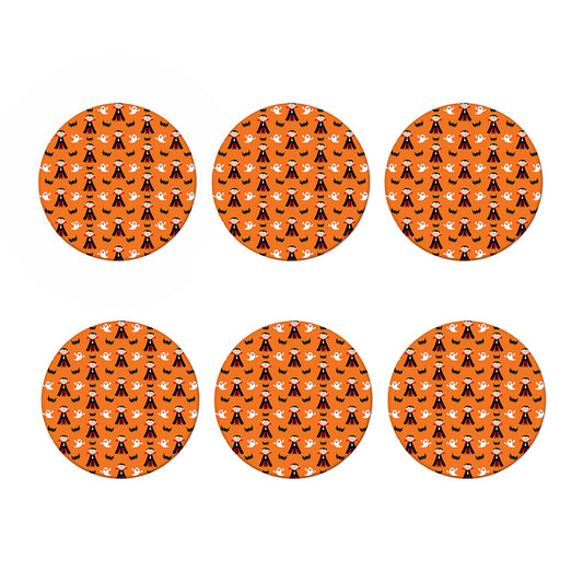 Cartoon Dracula Pattern Print Coaster Set