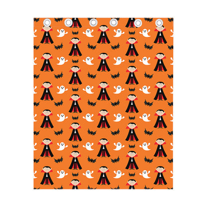 Cartoon Dracula Pattern Print Curtain