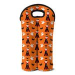 Cartoon Dracula Pattern Print Double Neoprene Wine Tote