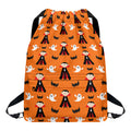 Cartoon Dracula Pattern Print Drawstring Backpack