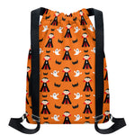 Cartoon Dracula Pattern Print Drawstring Backpack