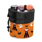 Cartoon Dracula Pattern Print Drawstring Makeup Bag