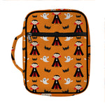 Cartoon Dracula Pattern Print Front Pocket Bible Bag