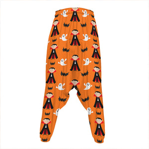 Cartoon Dracula Pattern Print Hammer Pants