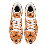 Cartoon Dracula Pattern Print High Top Leather Sneakers